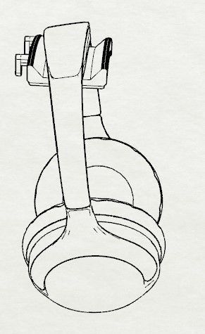 Pegboard headphone holder 3D print model_4