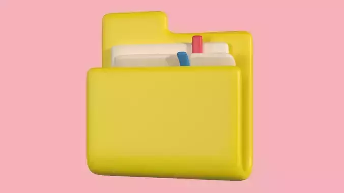 File Folder  Low-poly 3D model