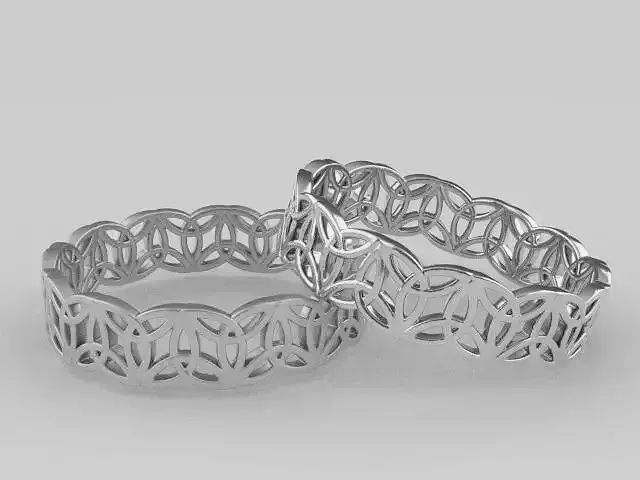 Ring with Triquette Celtic motifs 3D print model