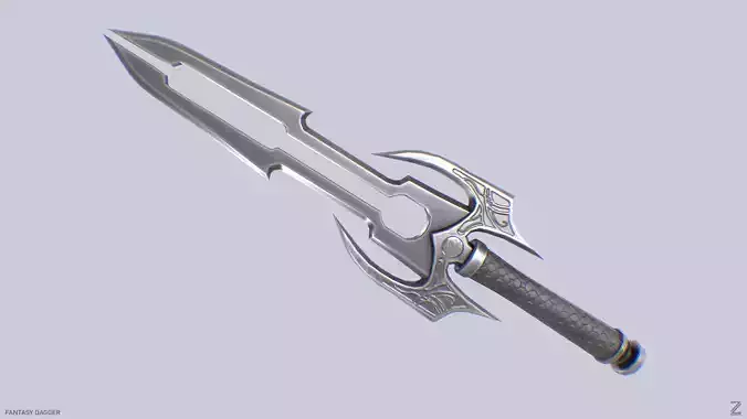 Fantasy dagger Low-poly 3D model