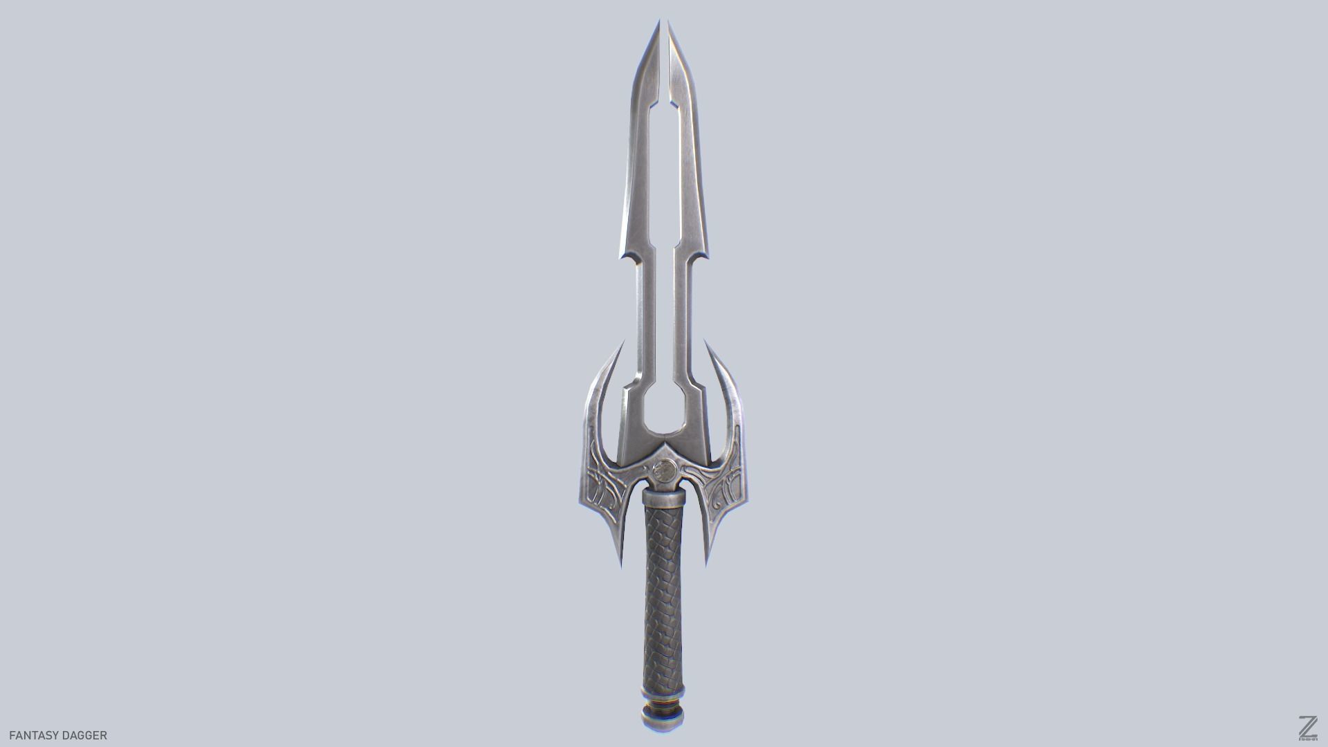 Fantasy dagger Low-poly 3D model_2