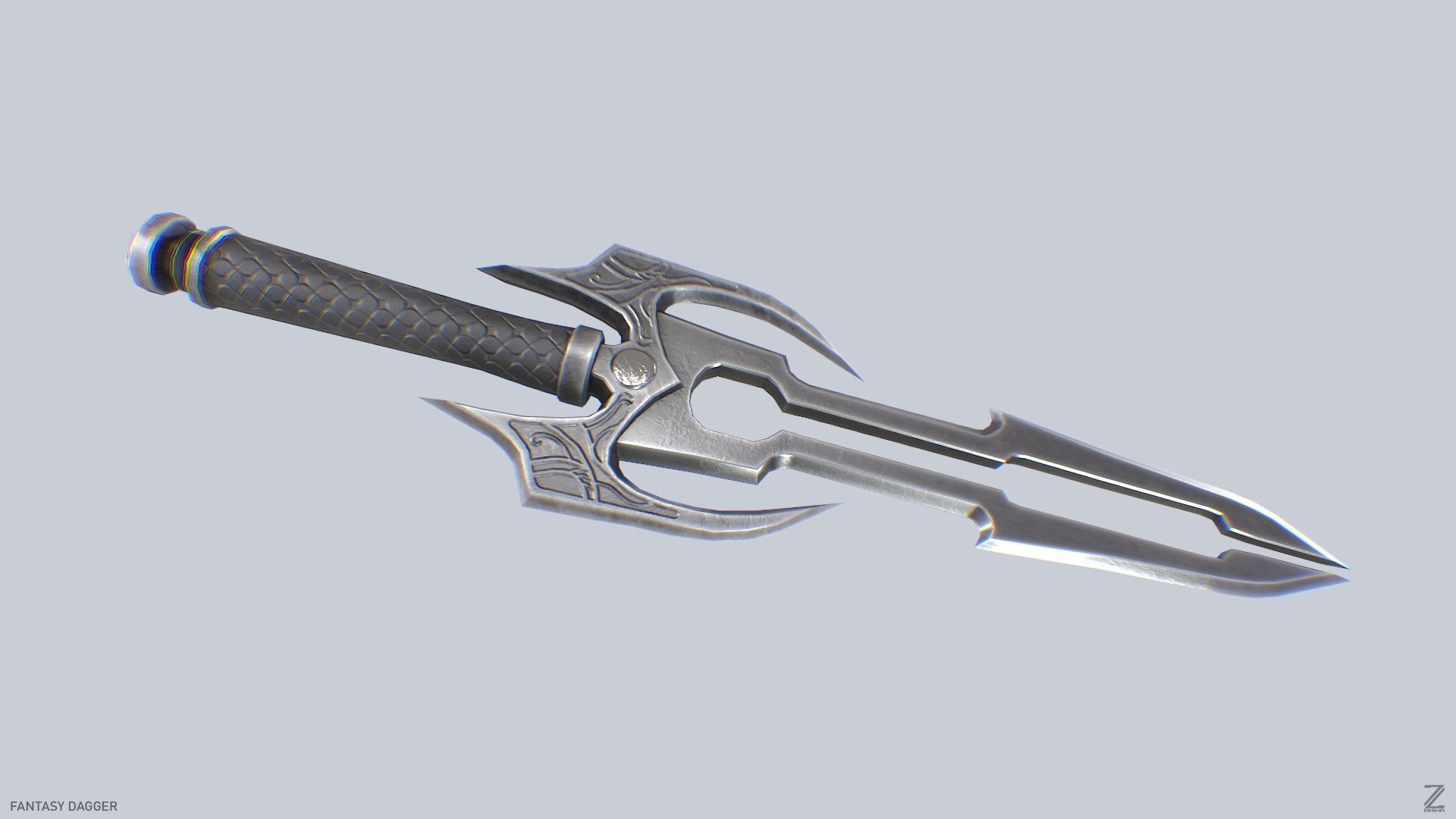 Fantasy dagger Low-poly 3D model_5