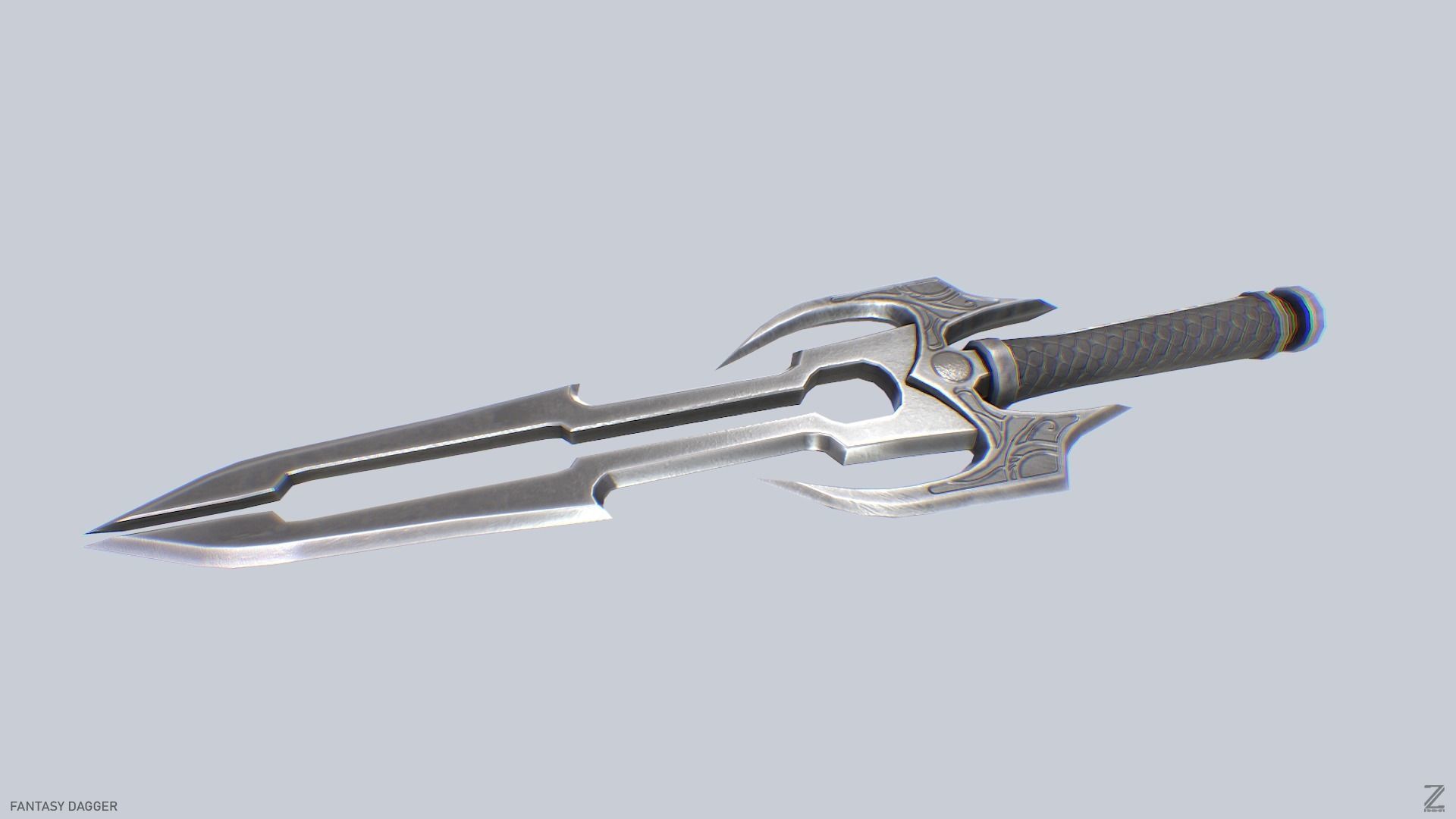 Fantasy dagger Low-poly 3D model_6