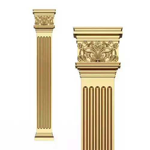 Column Capital 01201 Low-poly 3D model