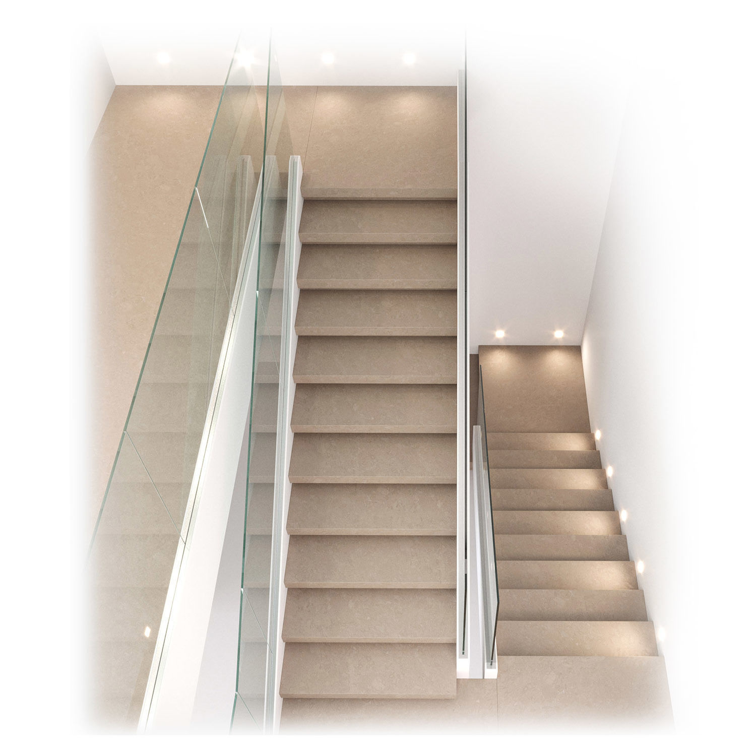 Modern interior stair 13 3D model_5