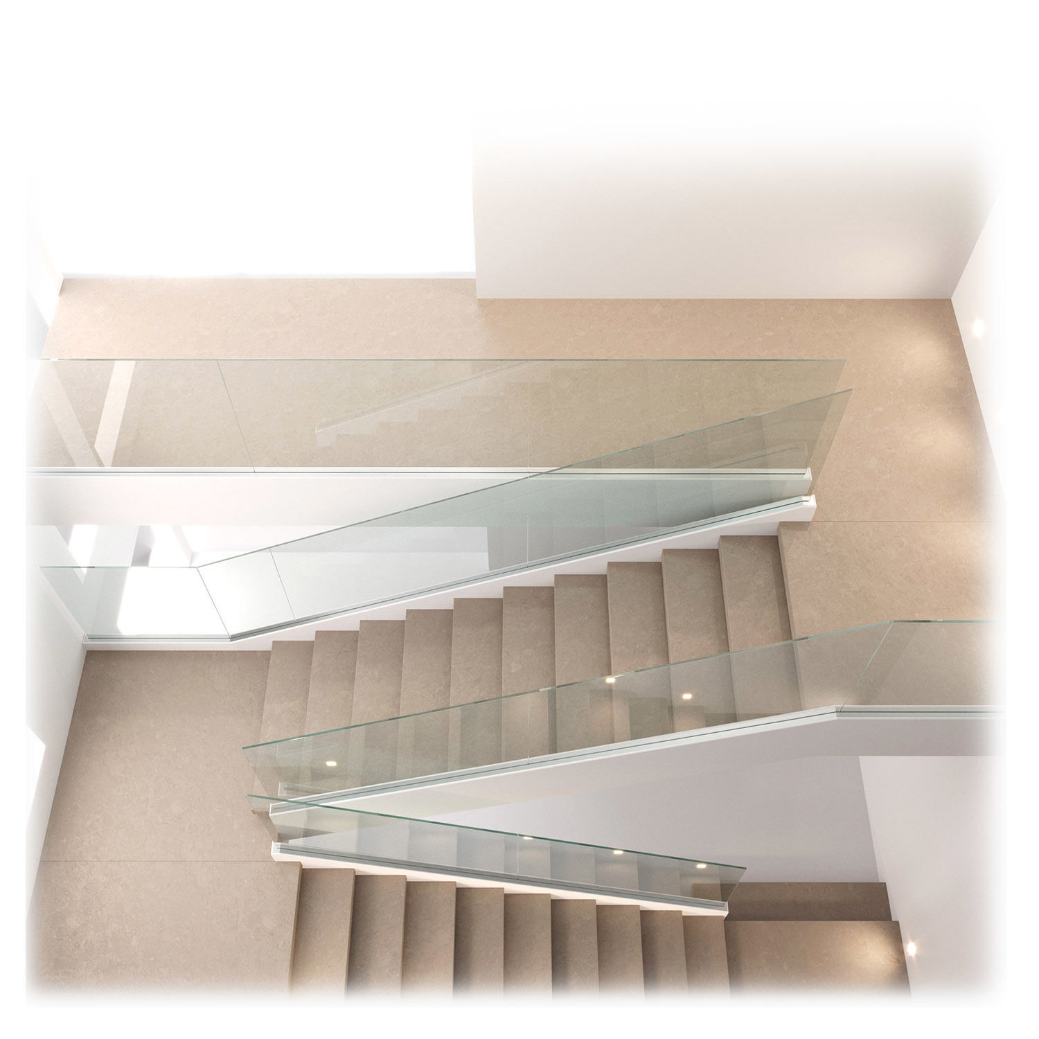 Modern interior stair 13 3D model_4