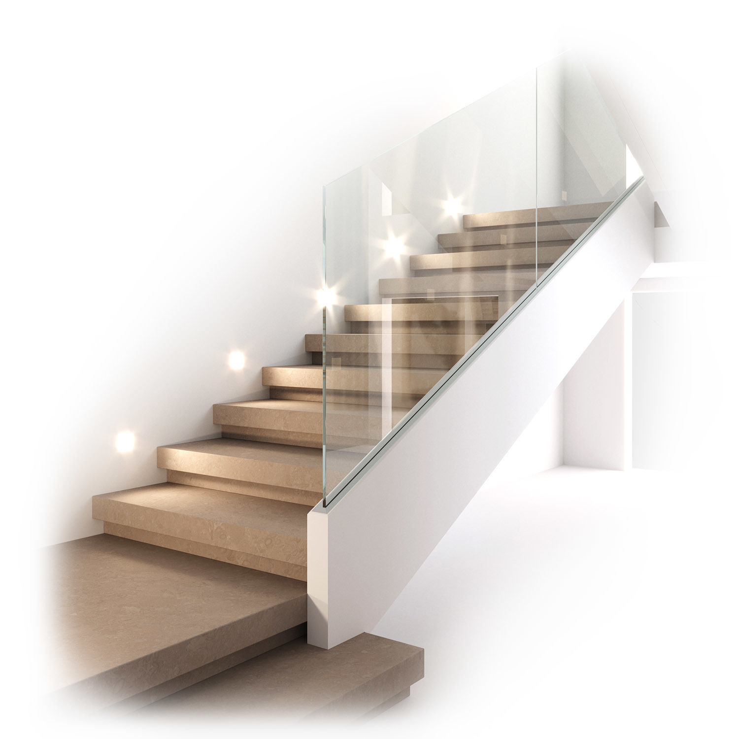 Modern interior stair 13 3D model_1
