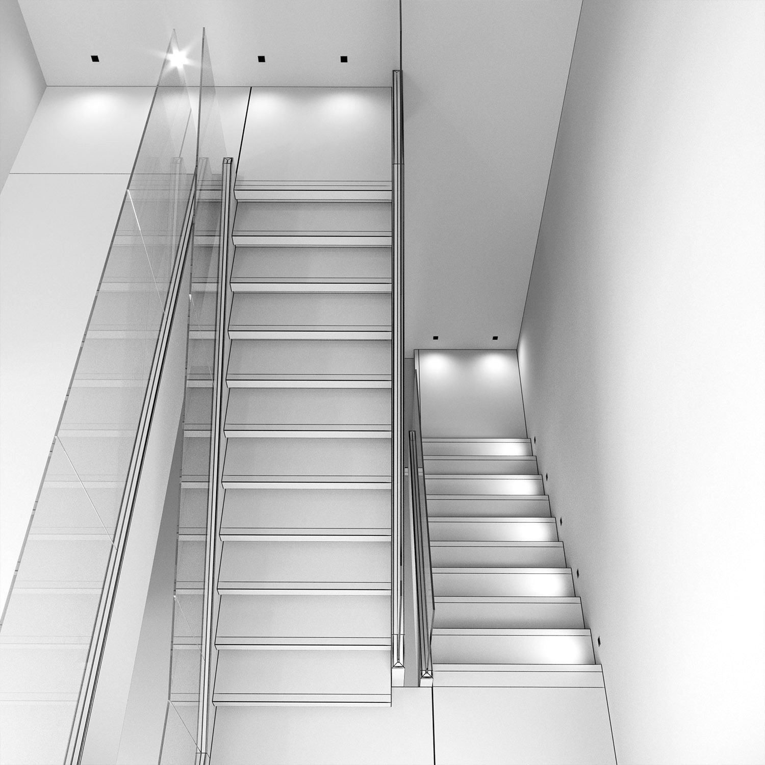 Modern interior stair 13 3D model_13