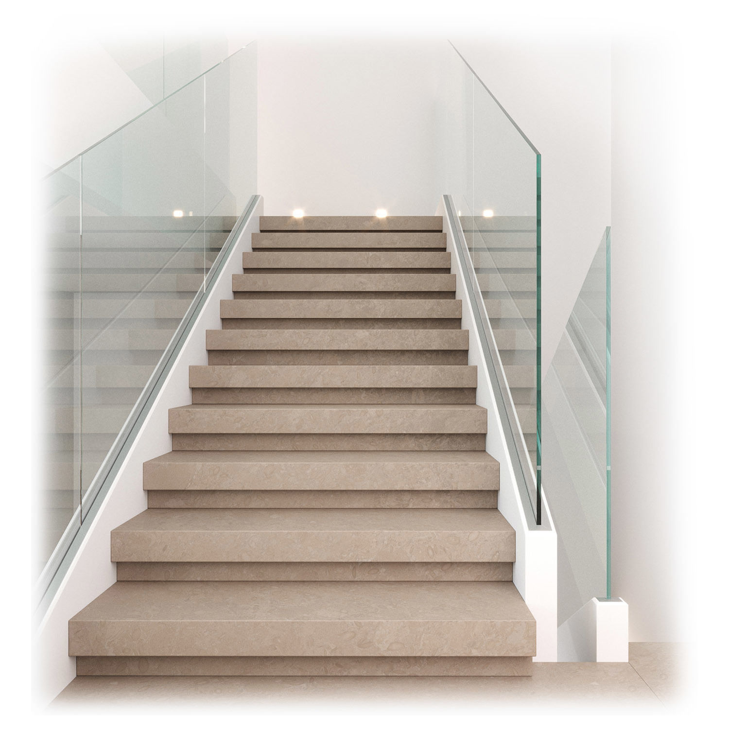 Modern interior stair 13 3D model_8