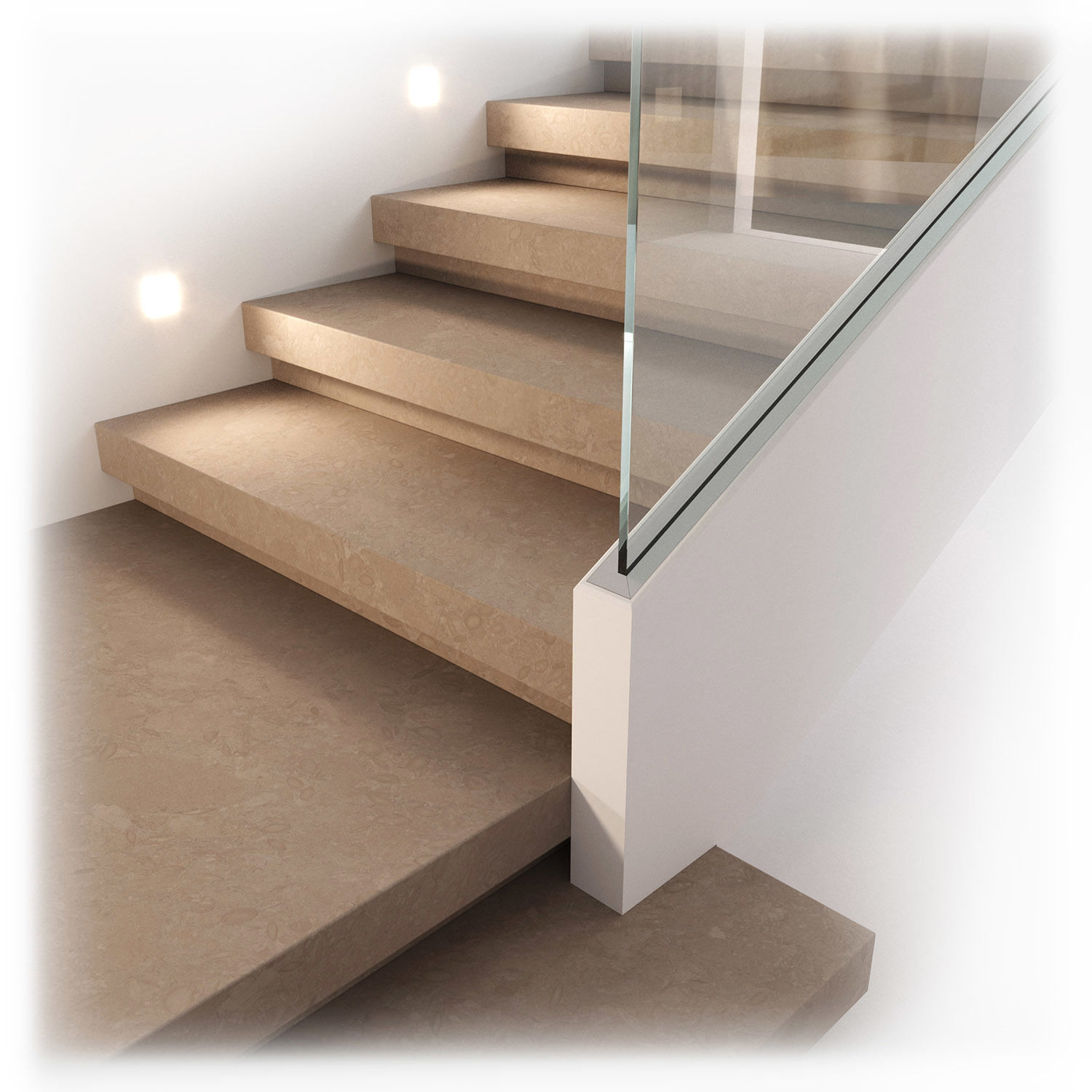 Modern interior stair 13 3D model_2