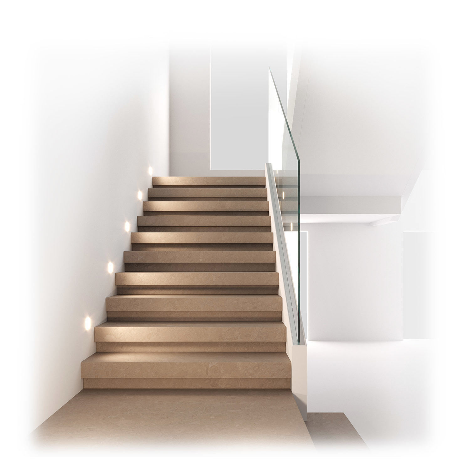 Modern interior stair 13 3D model_10