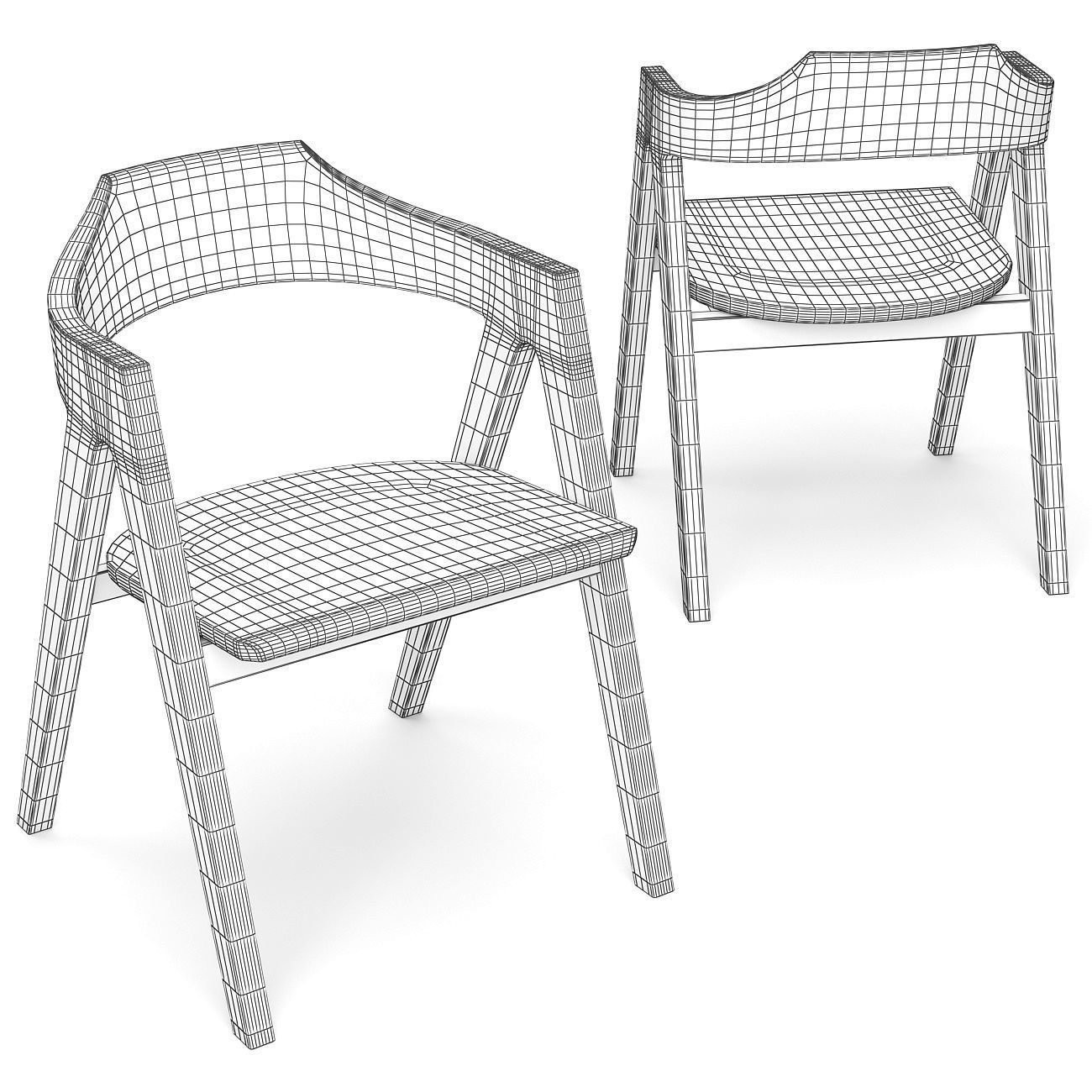 Dining set 36 Free 3D model_4