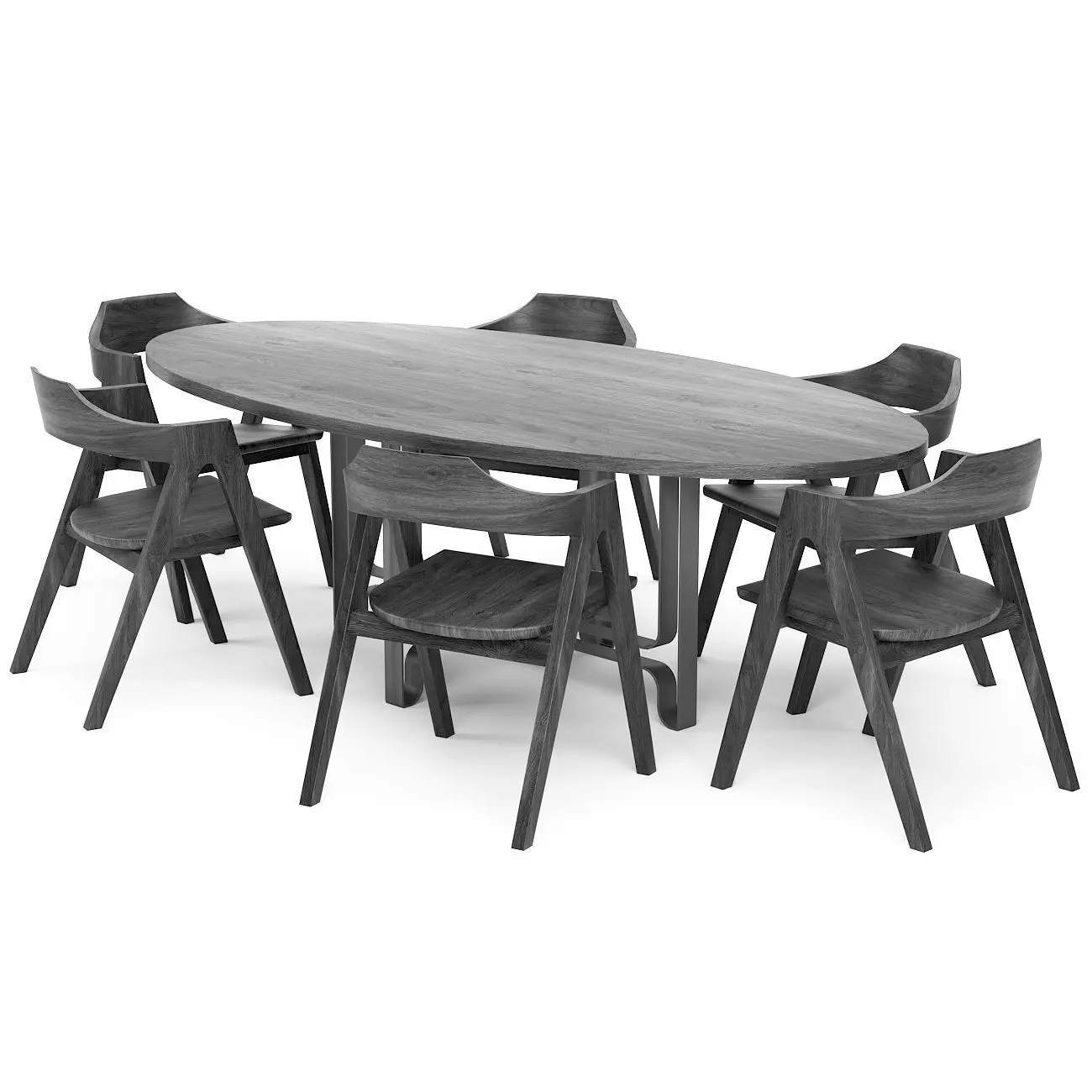 Dining set 36 Free 3D model_0