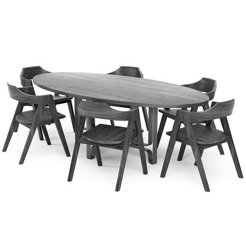 Dining set 36 Free 3D model