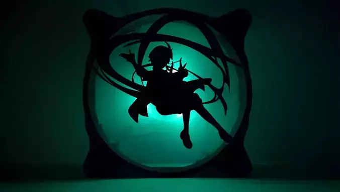 Genshin Impact Venti PC fan cover  3D print model