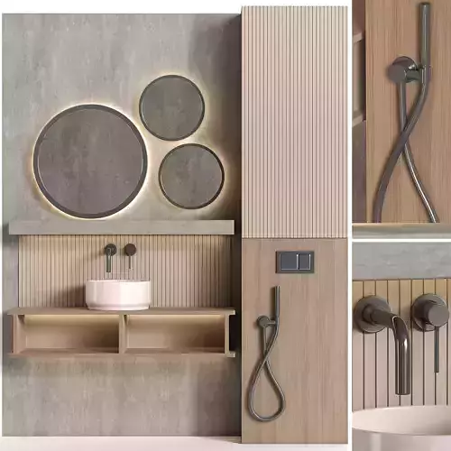 Bathroom furniture 004 in a modern minimalist style