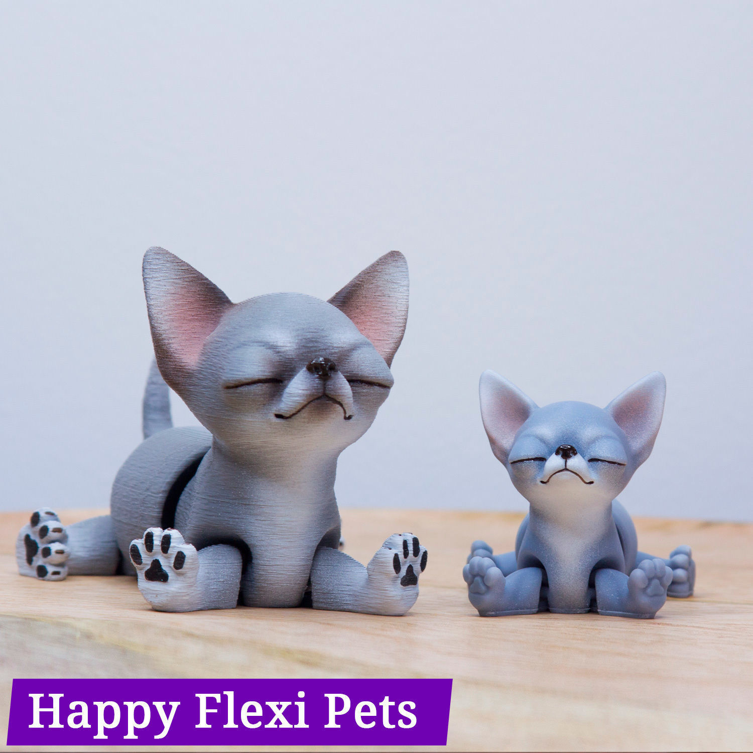Chihuahua Richard the articulated print in place dog toy 3D print model_5