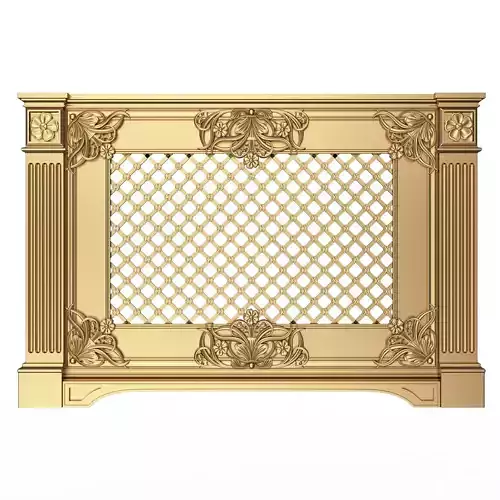 Radiator Cover Decorative Screening Grille Panel 017 Low-poly 3D model