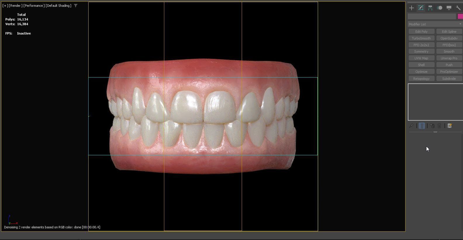 Human Gum and Teeth Low-poly 3D model_7