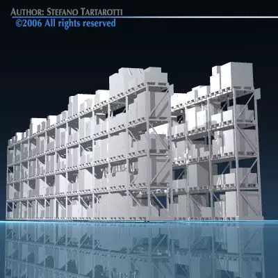 Depot shelves 3D model_0