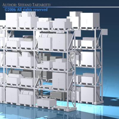 Depot shelves 3D model_4