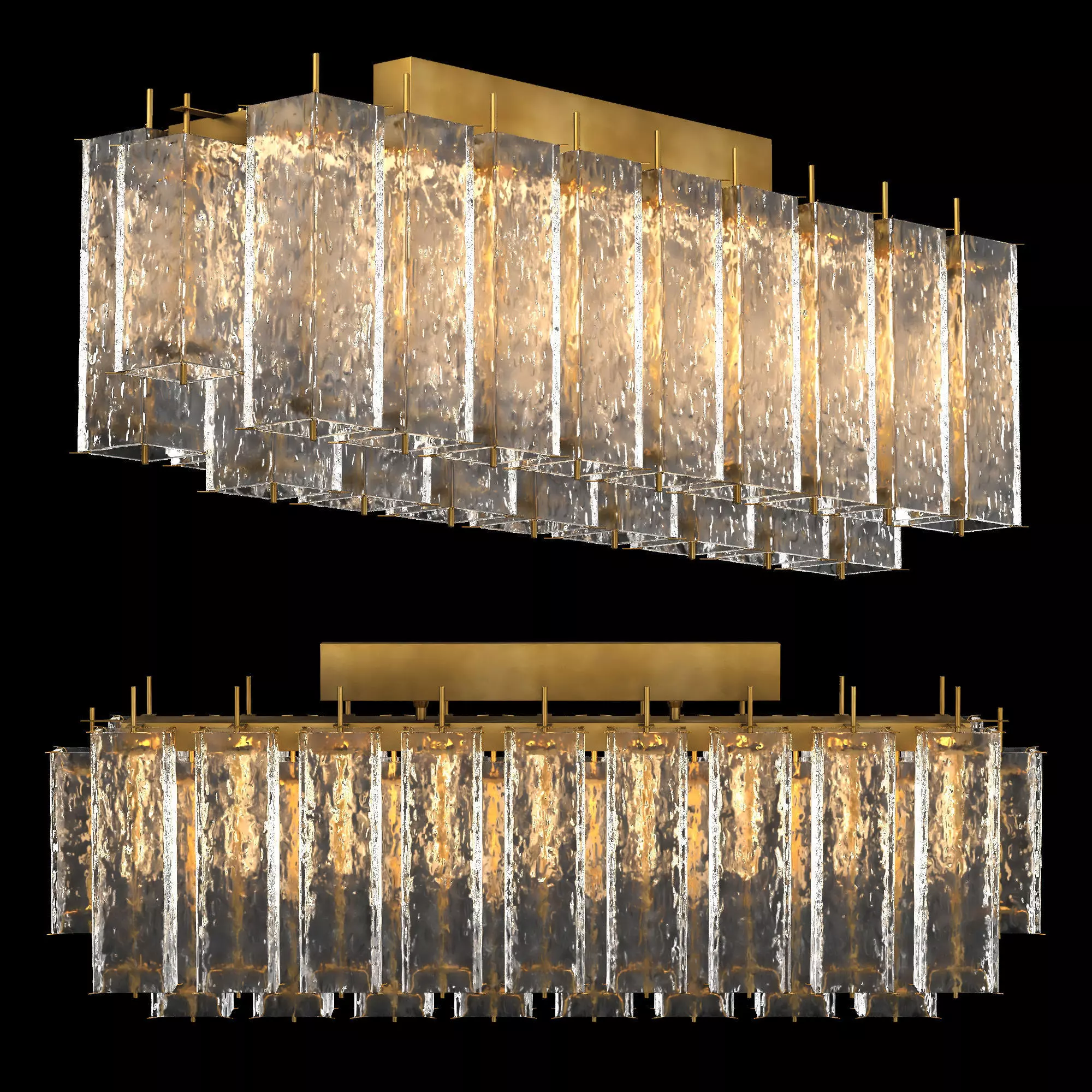Large Chandelier 1960s 3D model