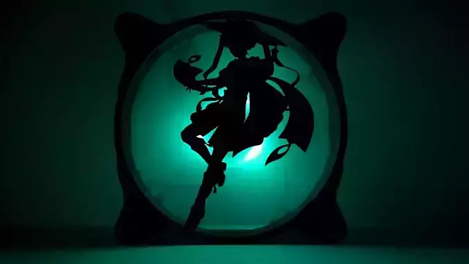 Genshin Impact Wanderer Scaramouche PC fan cover  3D print model