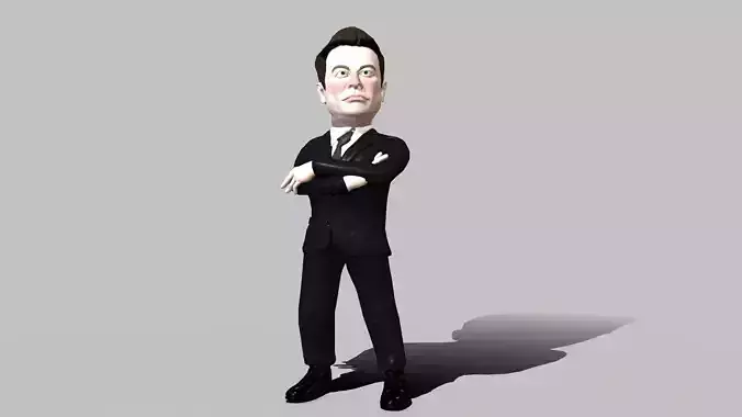 Elon Musk 3D caricature