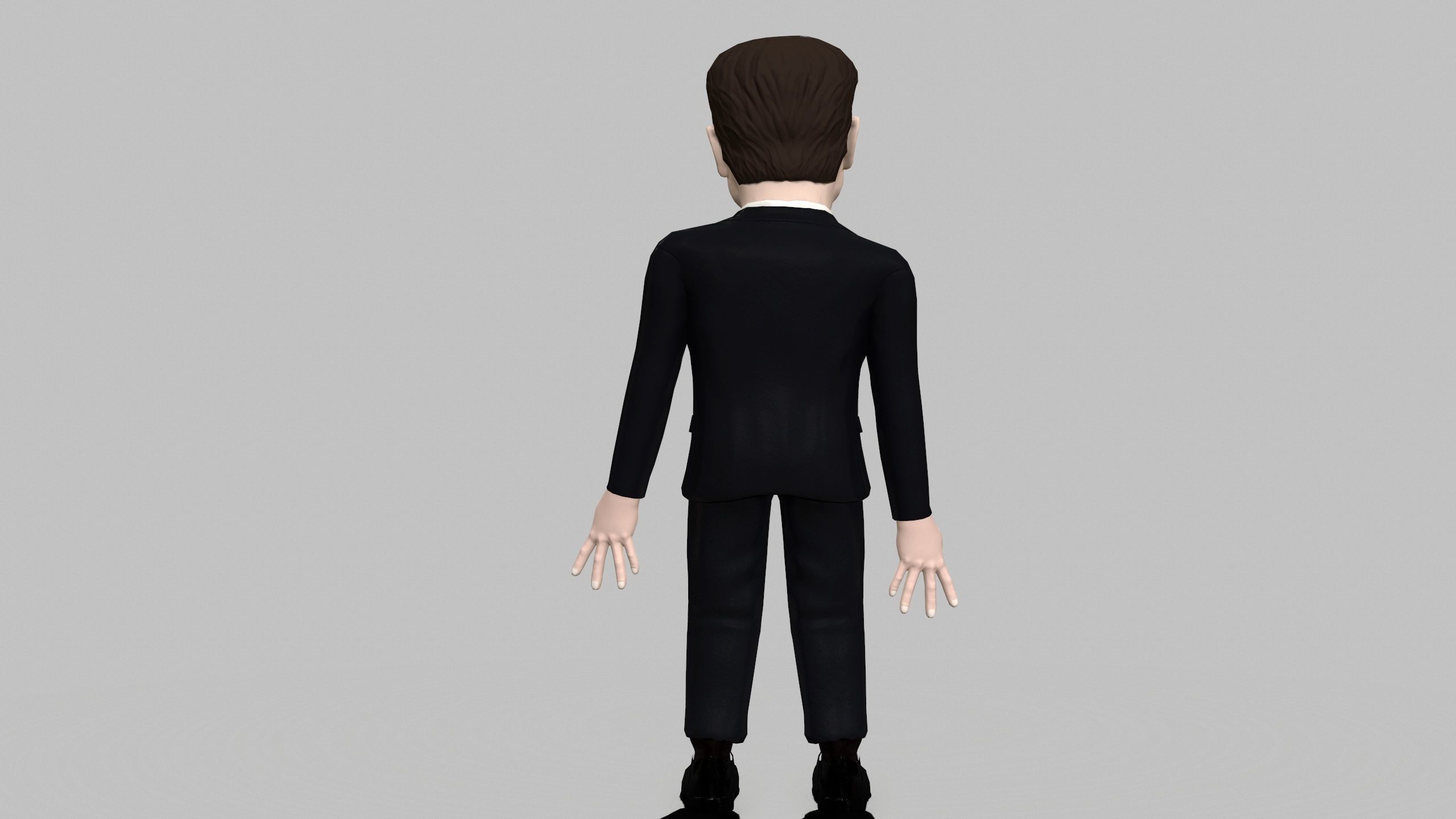 Elon Musk 3D caricature Low-poly 3D model_18