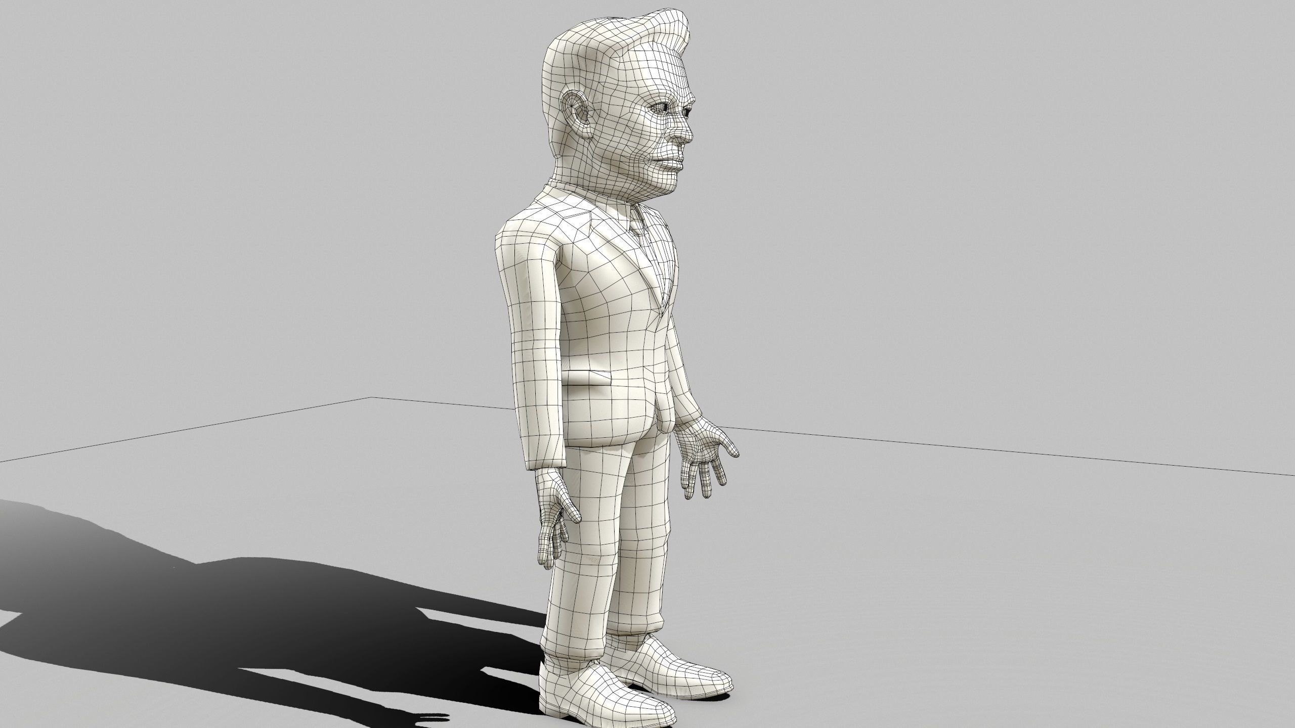 Elon Musk 3D caricature Low-poly 3D model_19