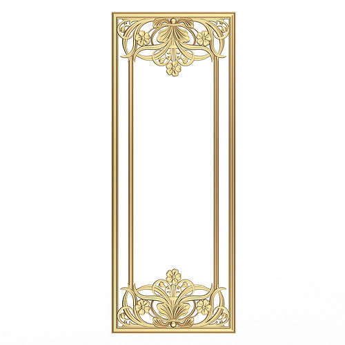 Boiserie Carved Decoration Panel 011 Low-poly 3D model