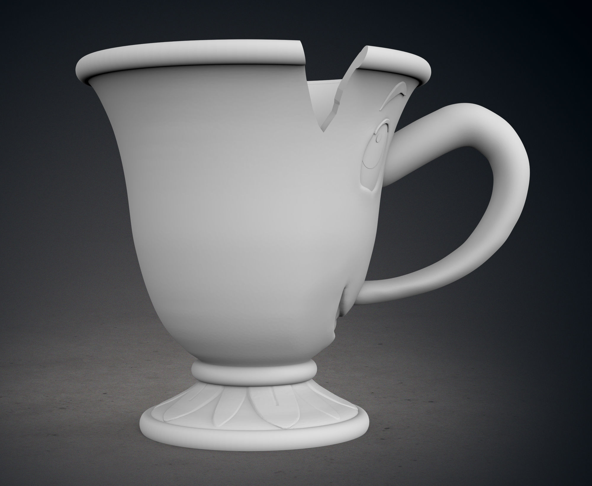 Mrs Potts and Chip 3D print model_17