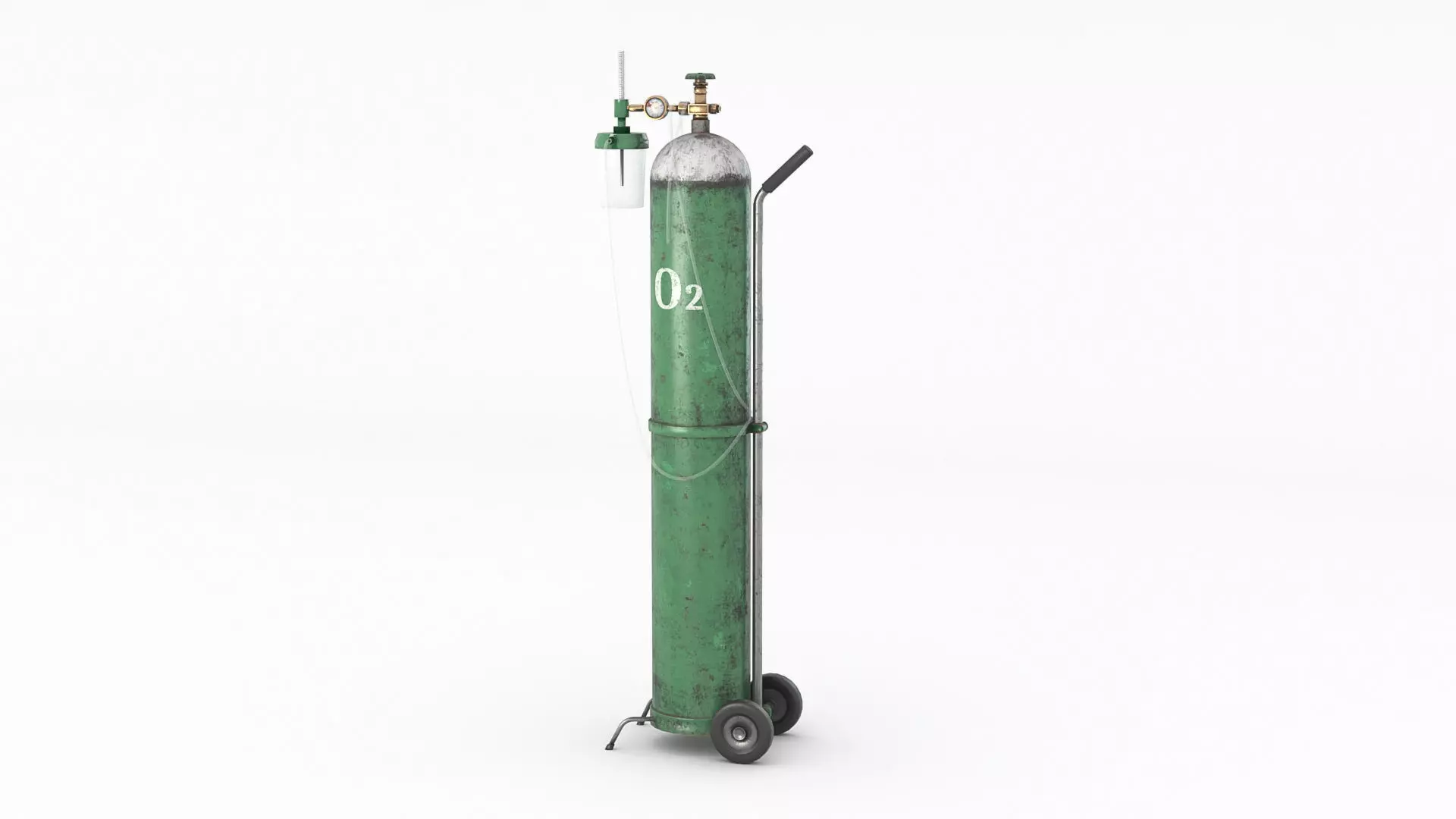 Oxygen gas tank Low-poly 3D model_0