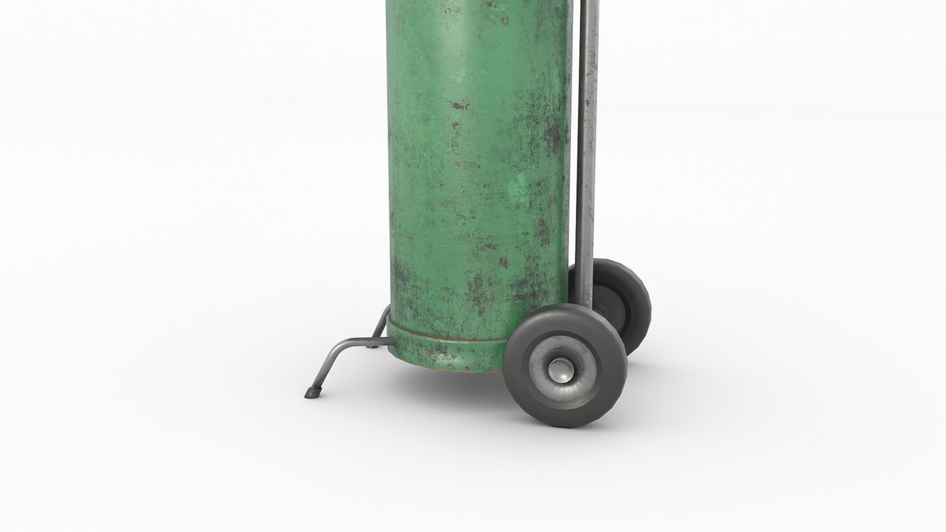 Oxygen gas tank Low-poly 3D model_8