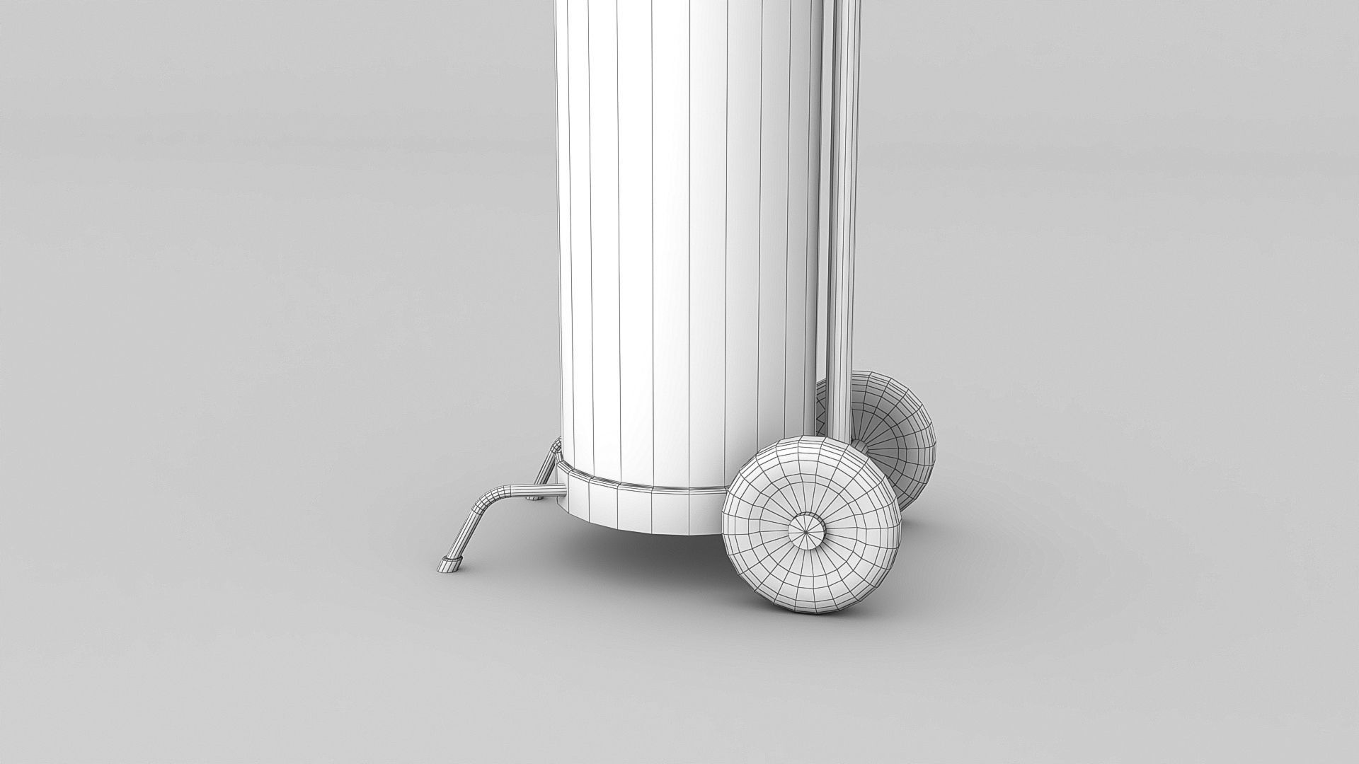 Oxygen gas tank Low-poly 3D model_9