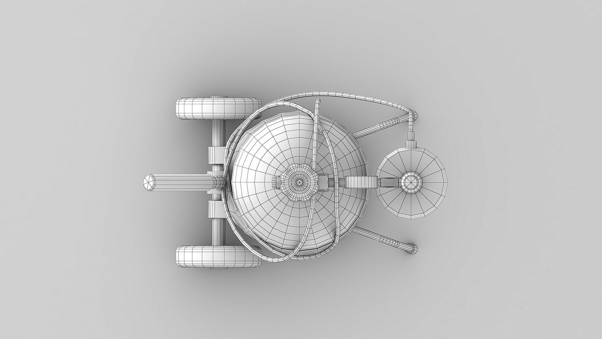 Oxygen gas tank Low-poly 3D model_5