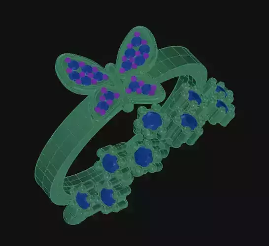 ANILLO MARIPOSA 3D print model