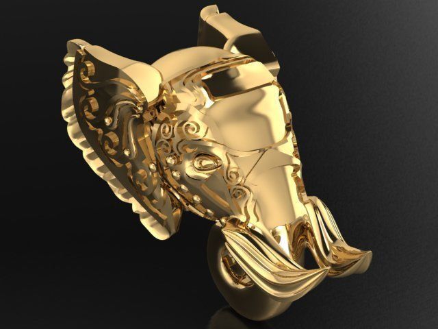 elephant of wealth 3D print model_5