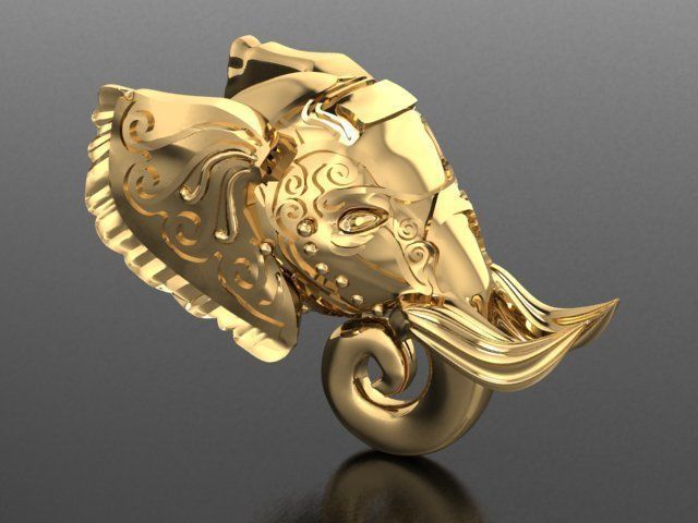 elephant of wealth 3D print model_3