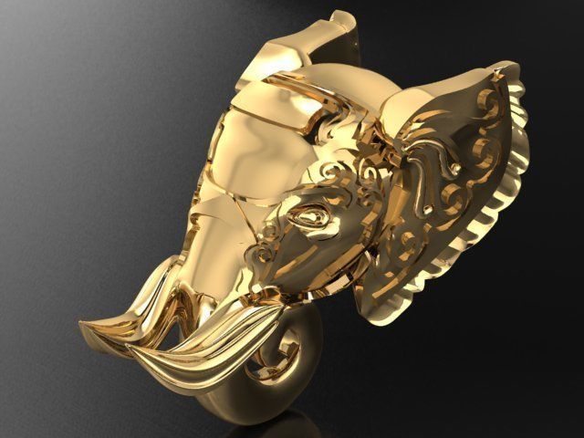 elephant of wealth 3D print model_2