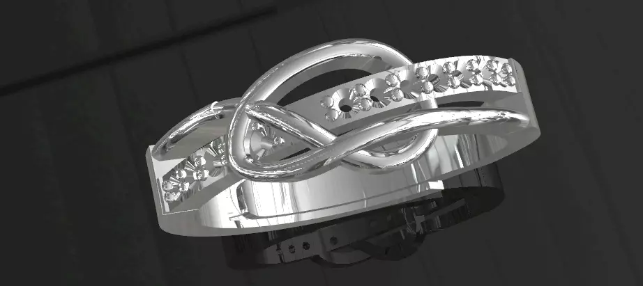 anillo con nudo  3D print model_0