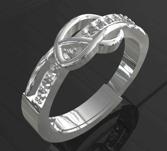 anillo con nudo  3D print model_1
