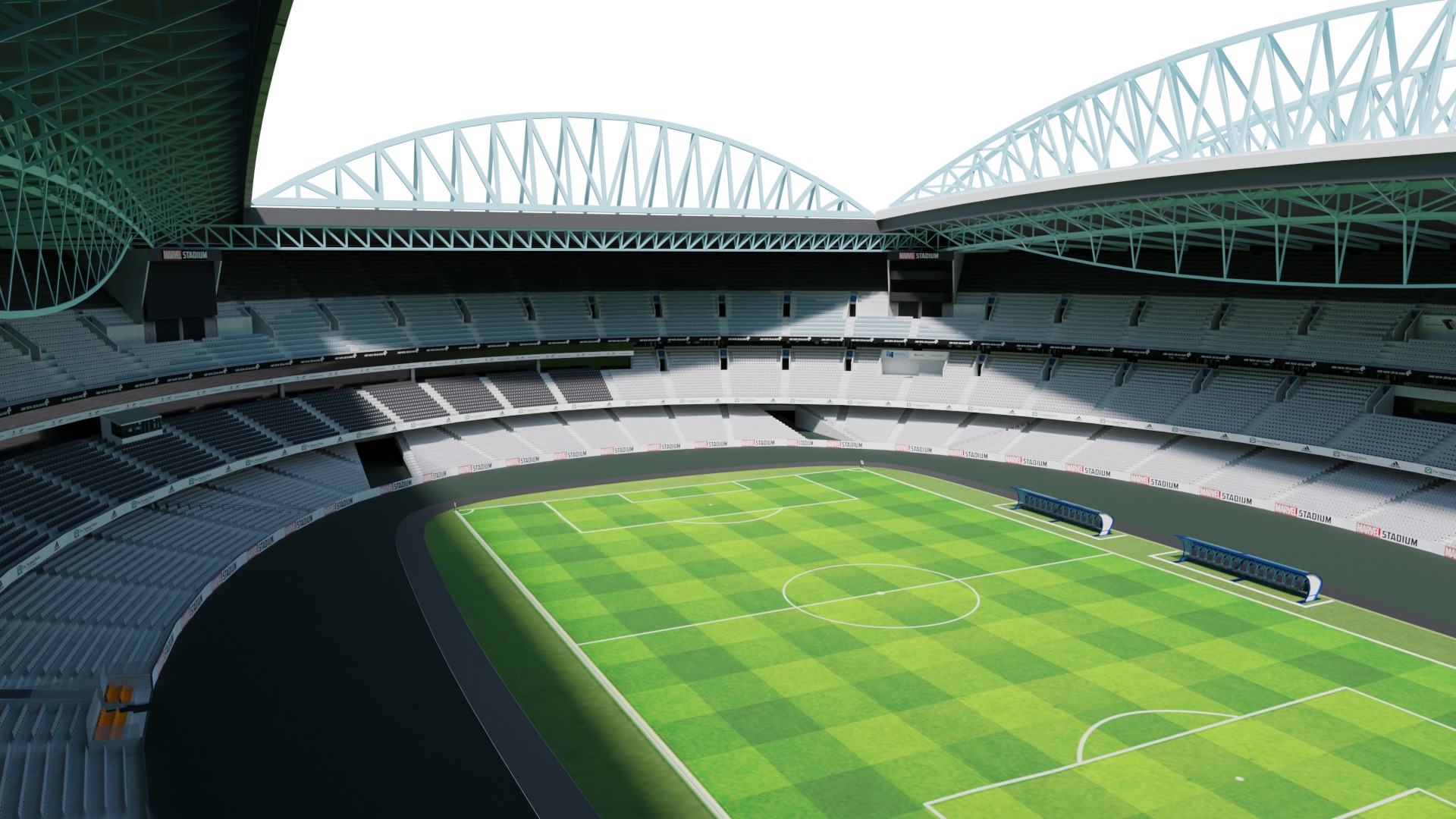 Marvel Stadium Melbourne Low-poly 3D model_1