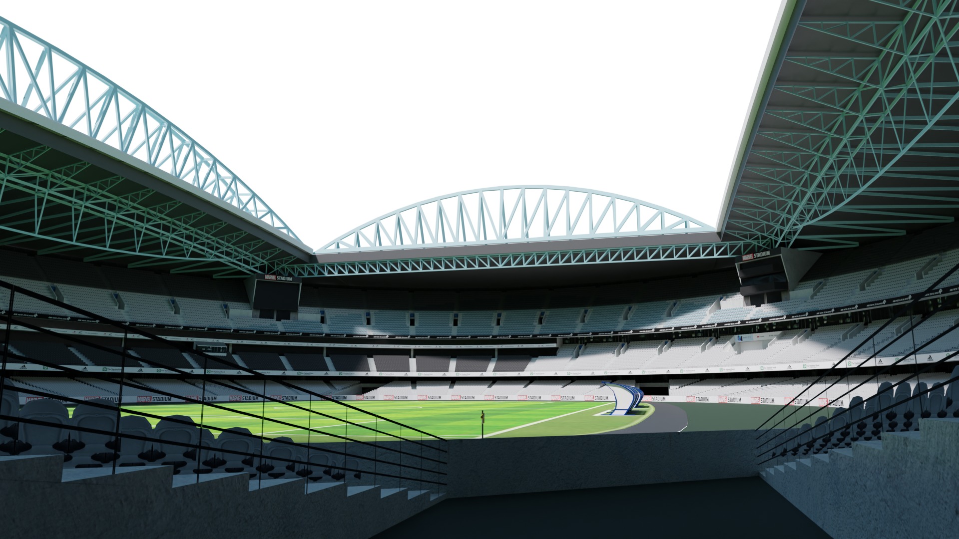 Marvel Stadium Melbourne Low-poly 3D model_2