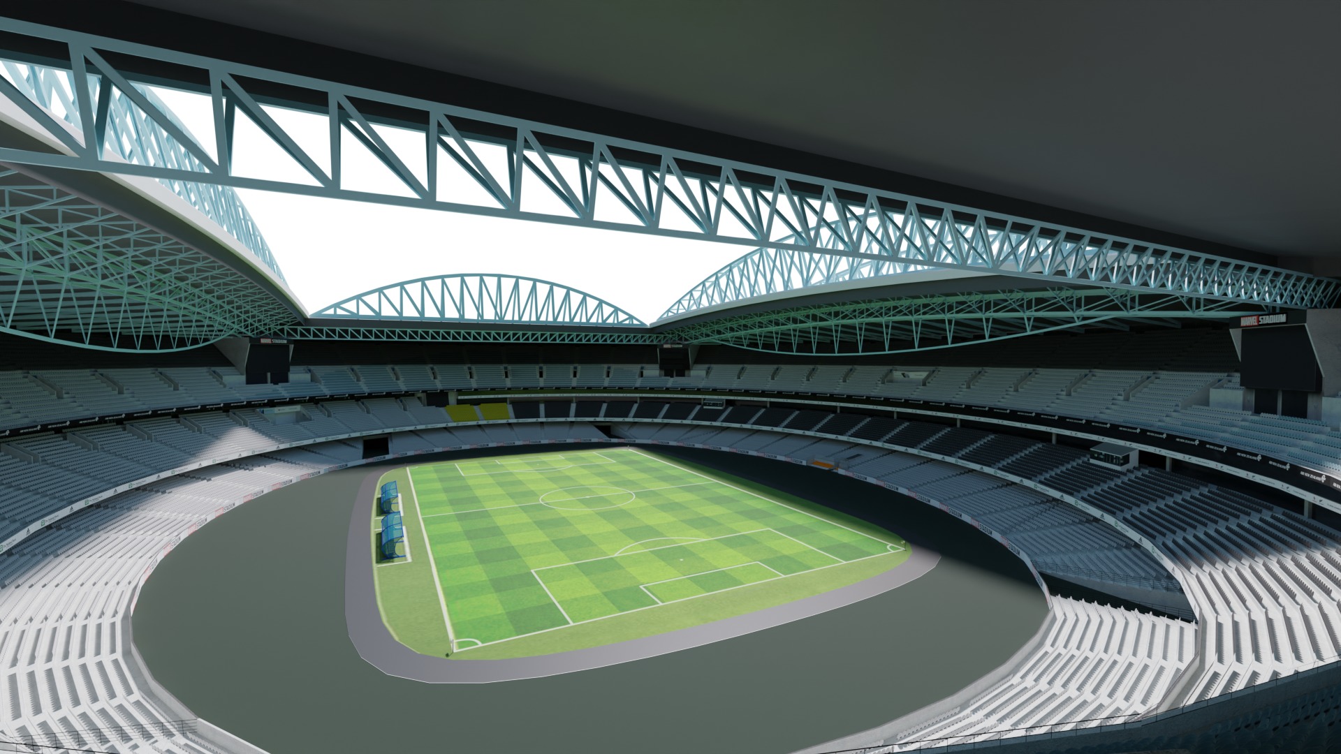 Marvel Stadium Melbourne Low-poly 3D model_3