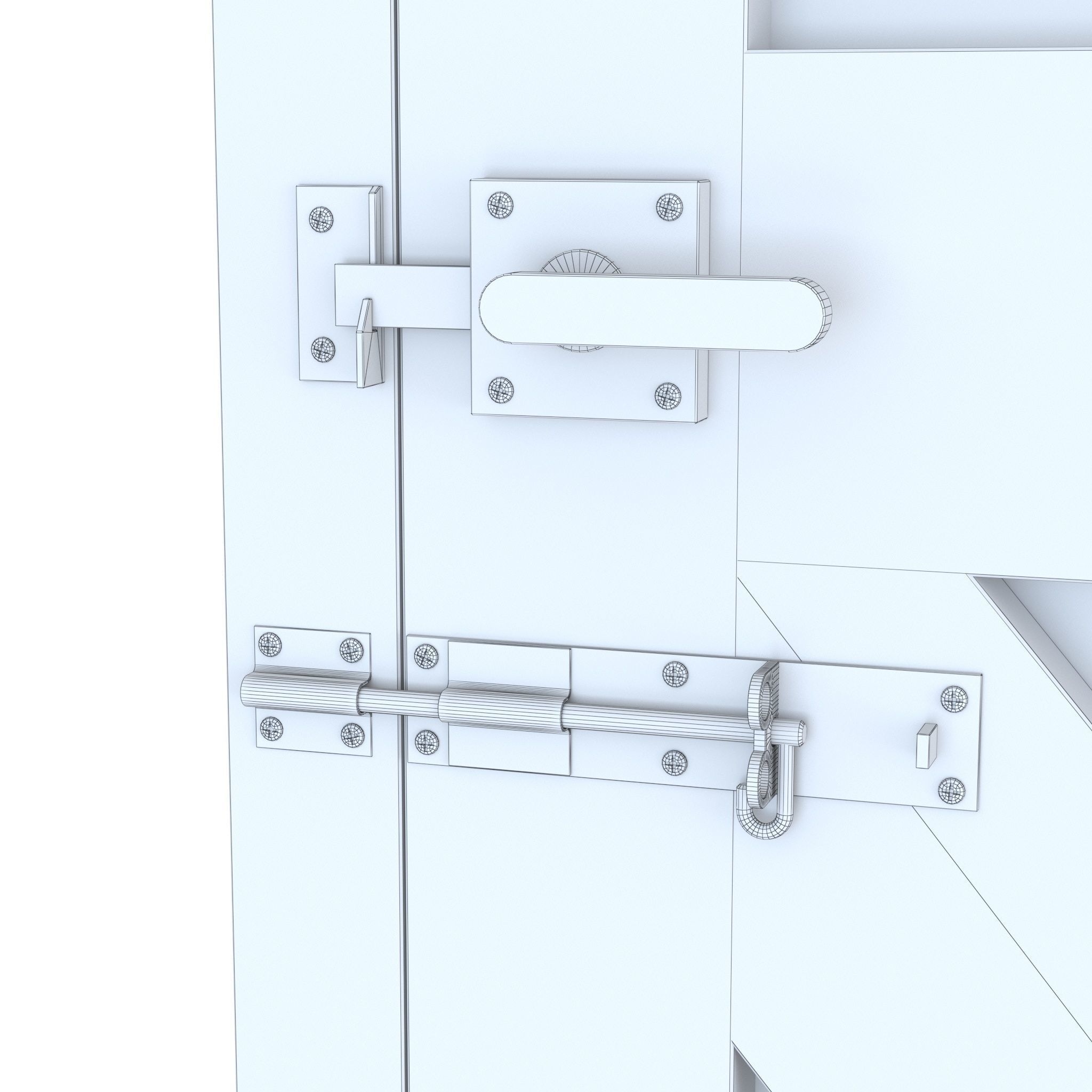 Gate Wood Outdoor 3D model_10