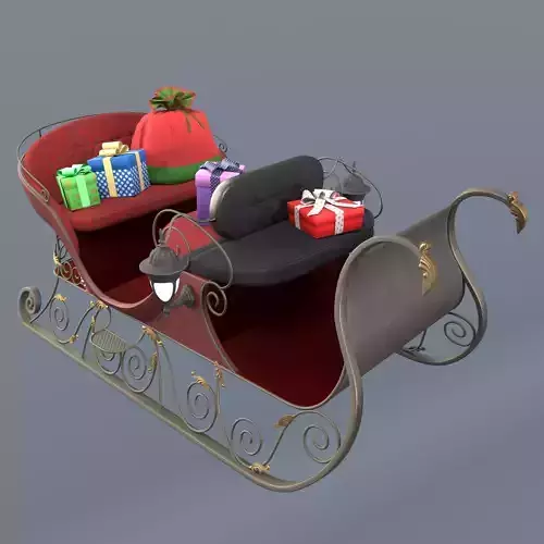 Santas sleigh 3D model