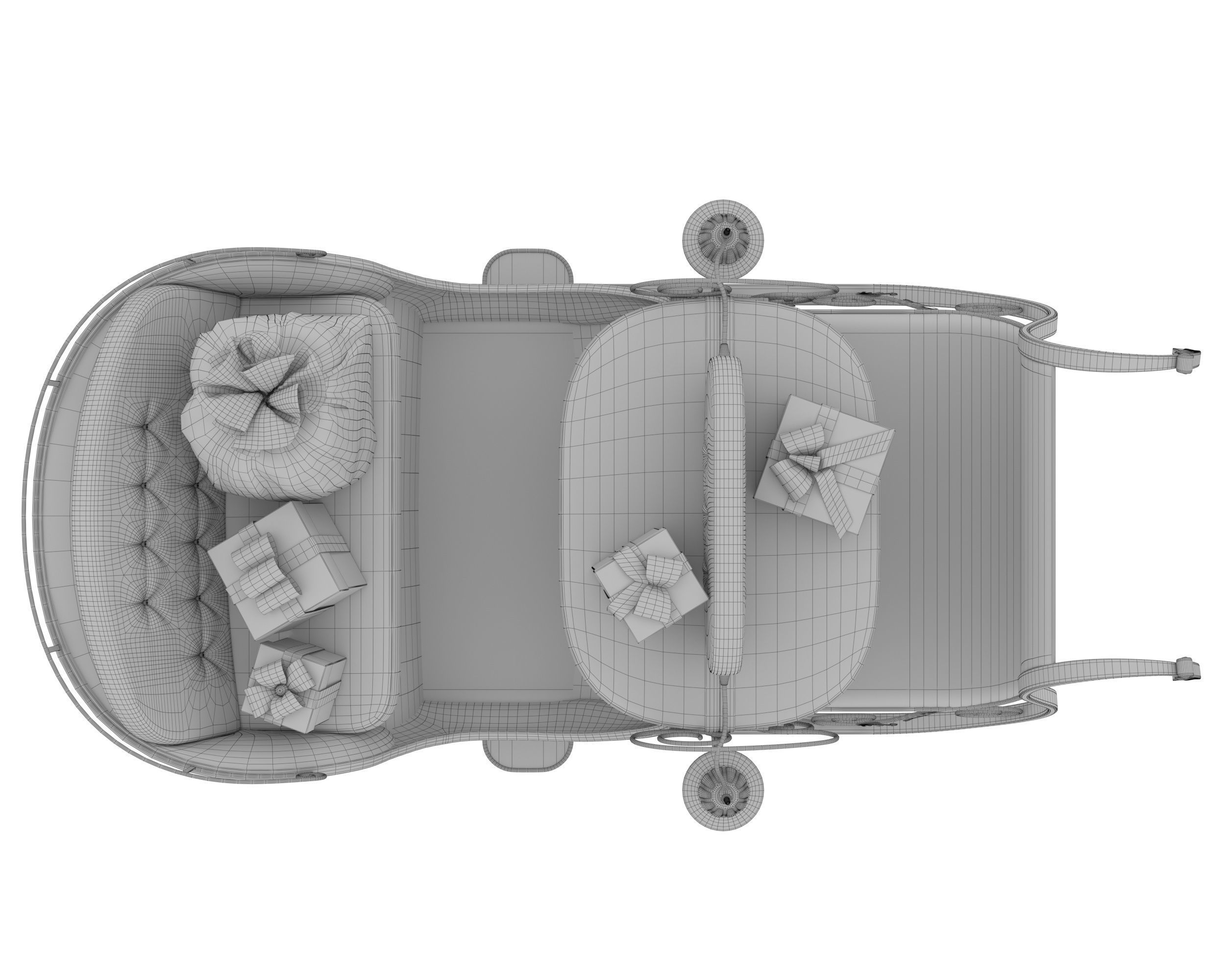 Santas sleigh 3D model_11