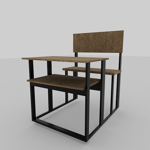 School disk Low-poly 3D model