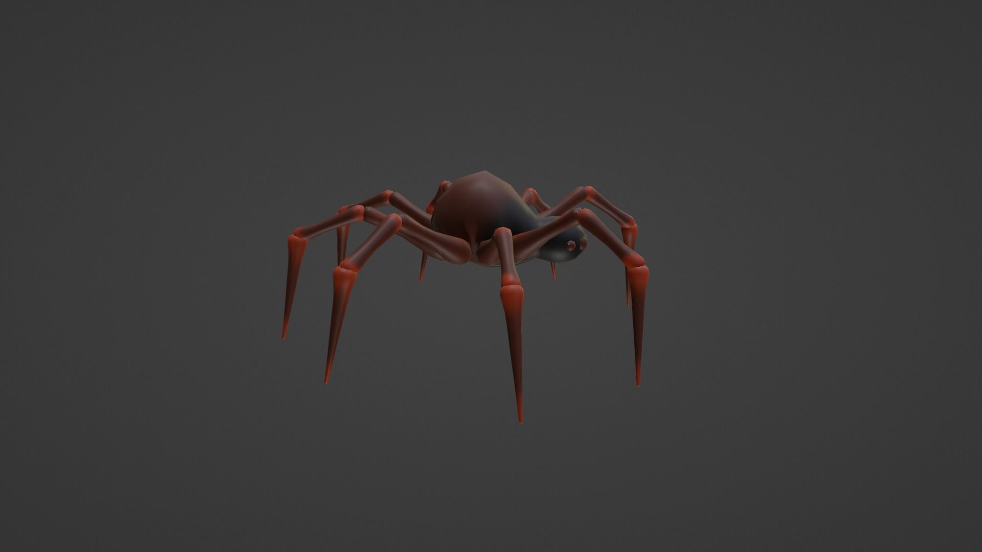 Textured rigged and animated spider Low-poly 3D model_2